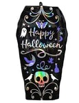Ballon aluminium cercueil Halloween iridescent 38 x 68 cm - Multicolore