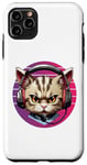 iPhone 11 Pro Max Cat With Earphones Headphones DJ Cats Gaming Musicstyle Case