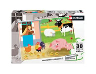 Nathan - Puzzle Enfant - 30 pièces - Mes amis de la ferme - Fille ou garçon dès 4 ans - Puzzle de qualité supérieure - Carton épais et résistant - Animaux - 86365
