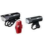 CatEye AMPP 200/Viz 100 Light Set, Black & Unisex's Ampp 400 Front Bicycle Light, Black, 34 x 100 x 37 mm