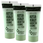 Green Tea by Alyssa Ashley for Women Combo Pack: Hand & Body Lotion (3 x 3.4oz)