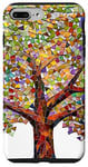 Coque pour iPhone 7 Plus/8 Plus Chêne coloré | Art mosaïque arbre de vie