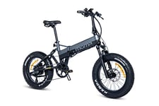 Moma Bikes VTT FAT PRO 20", Full SHIMANO 8v, freins a disques Hydrauliques, Bat. Ion Lthium Intégrée et amovible 48V 15Ah