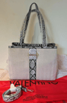 Valentino Mario Valentino large beige canvas Shoulder bag New with Tags