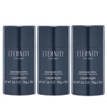3-pack Calvin Klein Eternity For Men Deostick 75ml