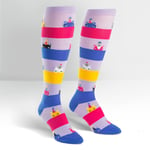 Sock It To Me Women's Funky Knee High Socks - Happy Purrday (UK 3-8)