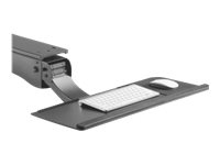 Maclean - Hylla - för tangentbord - plast, aluminium, stål - svart - under skrivbordet