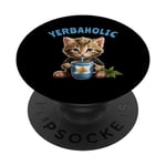 Yerba Mate Cat Yerbaholic PopSockets Swappable PopGrip