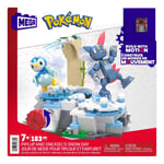 Mega Pokemon Piplup & Sneasel's Snow Day Brick Construction Playset