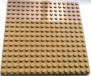 LEGO 1 x DARK TAN PLATE Base Board 16x16 Pin 12.8cm x 12.8cm x 0.5cm - BRAND NEW