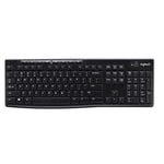 Logitech K270 Wireless Keyboard for Windows, AZERTY French Layout - Black