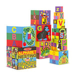 Melissa & Doug English Alphabet Nesting and Stacking Blocks (LC) | Developmental Toy | Blocks & Building | 2+ | Gift for Boy or Girl