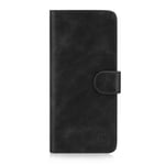 32nd Essential Series - Book Wallet PU Leather Flip Case Cover For LG V50 ThinQ, Design With Card Slot and Magnetic Closure - Black