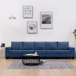 vidaXL 5-personers sofa stof blå