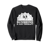 Sunshine and Art Therapy Retro Vintage Sun Sweatshirt