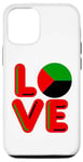 Coque pour iPhone 12/12 Pro LOVE – Drapeau Martinique (rouge, noir et vert)