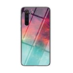 Case for OPPO Realme 6 Pro Case,Marble Clear Tempered Glass Case Soft Silicone Phone Cover Case Suitable for OPPO Realme 6 Pro-Color Starry