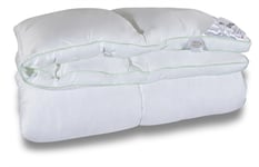Bambu king size dubbeltäcke 240x220 cm - Helårstäcke med extra mjuk bambu och dunfiber - Borg Living