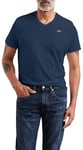 Levi's Men's Original Housemark V-Neck T-Shirt, Dress Blues, S