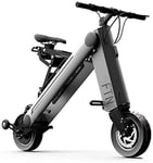 BinBin Foldable electric bicycle men and women mini battery motorcycle small portable mobility scooter,35KM