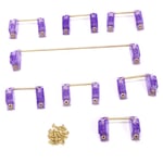 (Purple)Mechanical Keyboard Stabilizer PCB Screw In Stabilizer Golden Wire Set