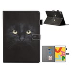 iPad 10.2 (2019) vibrant pattern printing leather case - Cat Face