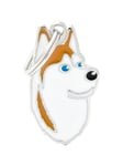 MyFamily White and Brown Siberian Husky ID Dog Tag