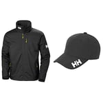 Helly Hansen Crew Hooded Midlayer Jacket Mens Black XL & Crew Cap Unisex Black STD