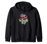 Crazy Flamingo Shirt Crazy Bird Lady Flamingos Flamingo Lady Zip Hoodie