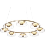 Blossi 8 Chandelier, Nordic Gold / Clear