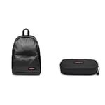 EASTPAK OUT OF OFFICE Backpack, 27 L - Glossy Black (Black) OVAL SINGLE Pencil Case, 5 x 22 x 9 cm - Black (Black)