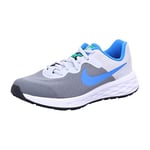 Nike Boys Revolution 6 Nn Sneaker, Cool Grey Deep Royal Blue Pure Platinum Photo Blue, 3.5 UK