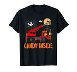 Candy Inside Halloween Crane Truck Carrying Candy Baskets T-Shirt