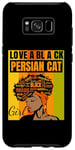 Galaxy S8+ Black Independence Day - Love a Black Persian Cat Girl Case