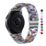 DEALELE Strap Compatible with Samsung Gear S3 Frontier/Classic/Galaxy Watch 46mm / Galaxy 3 45mm, 22mm Colorful Resin Bracelet Replacement for Huawei Watch 3 / GT2 46mm (Ice blue)