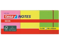 TESA 56001, Rektangel, Grön, Rosa, Gul, 50 mm, 40 mm, 80 ark