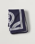 Ralph Lauren Home Berken Wool/Cashmere Signature Logo Blanket Navy