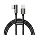 Baseus CATCS-C01 Legend Snabbladdning Datakabel USB-USB-C 66W L-kontakt 2m - Svart