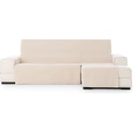 ECOMMERC3 Housse de canapé d'angle Taille Extra Droite - Housse de canapé d'angle Facile à Installer avec élastiques Couleur Lin Compatible avec canapés méridienne Gauche ou Droite