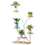 HYDL Wood Plant Stand Indoor Outdoor, Multi Tier Flower Stands, Vertical Plant Shelf Indoor for Living Room Corner Balcony Office Lawn Patio (Plant Pot NOT Included)