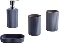 Itrend 4Pc Bathroom Accessories – Decoration Set – Soap Dish Dispenser Pump Toot