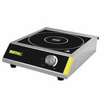 Buffalo Commercial Restaurant Electric Induction Hob 100X330X430mm Hot Plate 3KW