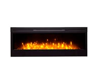 Dimplex Prism Optiflame Media Wall Electric Fireplace, Wall Mounted or Inset Electric Fire - 1.1 kW Electric Heater, Adjustable Brightness, seven colours, Run-Back Timer, Thermostat, 50"/ 127 cm