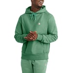 Champion Men's Reverse Weave Pullover, Sweatshirt, Native Fern Green Left Chest C, XS