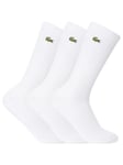 LacosteSport 3 Pack Socks - White