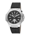 Roberto Cavalli RC5G050L0025 Mens Quartz Stainless Steel Grey Leather 10 ATM 41 mm Watch - One Size