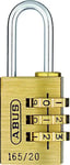 ABUS Combination Lock 165/20 – Brass Padlock – Set of 2 – with Individually Adjustable Combination Code – Suitcase Lock/Locker Lock – ABUS Security Level 3
