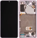 Samsung Galaxy S21 5G LCD-skærm uden frontkamera - Pink