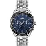 Lacoste Analogue Multifunction Quartz Watch for Men with Silver Stainless Steel Mesh Bracelet - 2011163