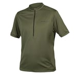 Endura Men's Hummvee Ray II Short Sleeve Jersey, Olive Green, M